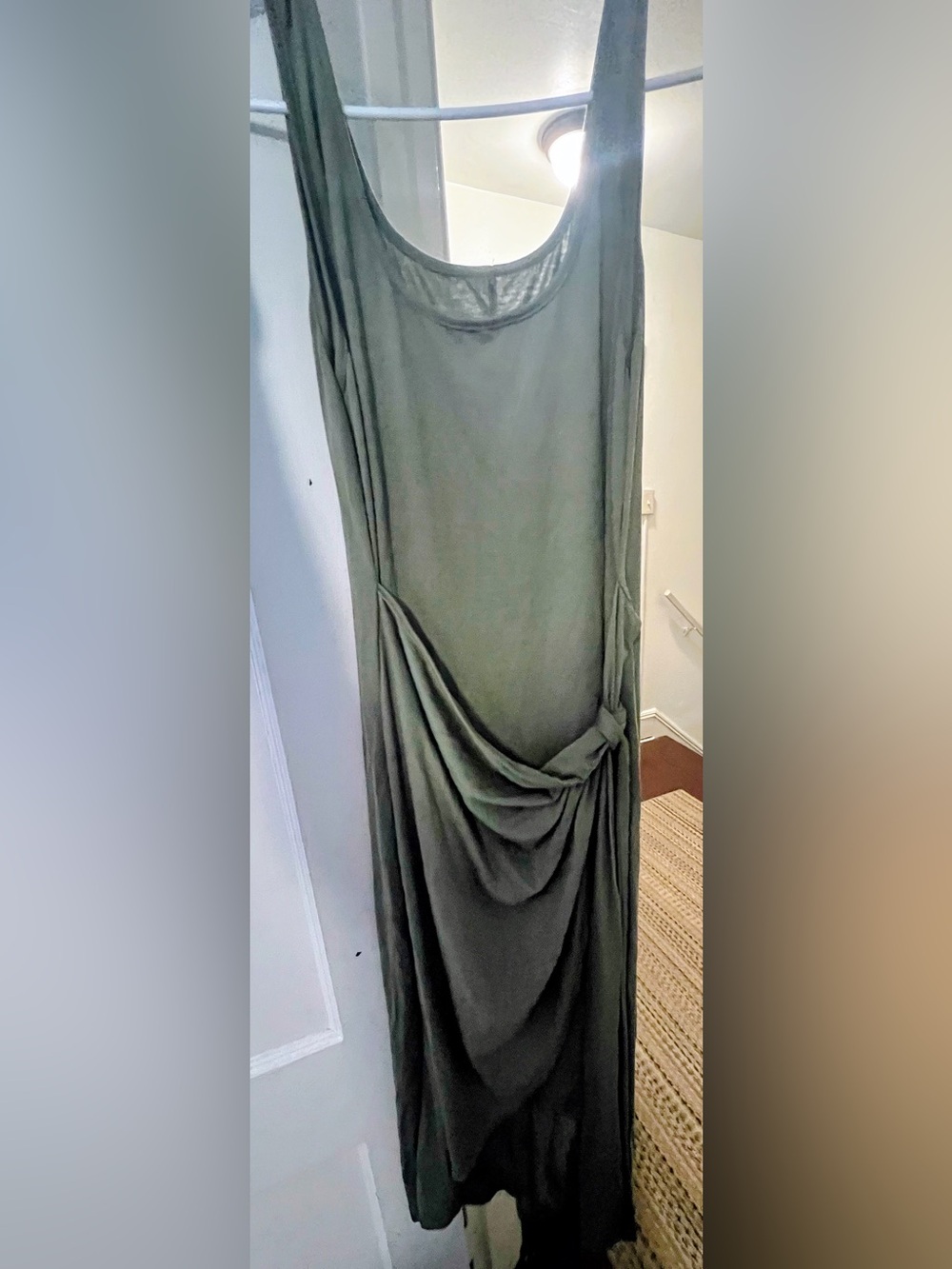 🌻3/38 Draped Olive Green Maxi Dress